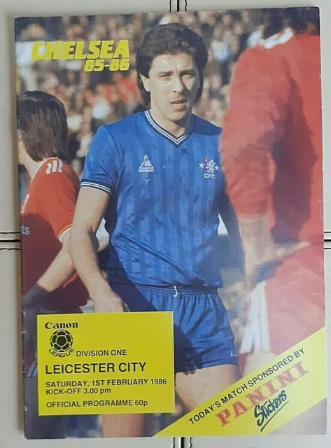 CHELSEA v LEICESTER CITY   Canon League Division One   1st February 1986