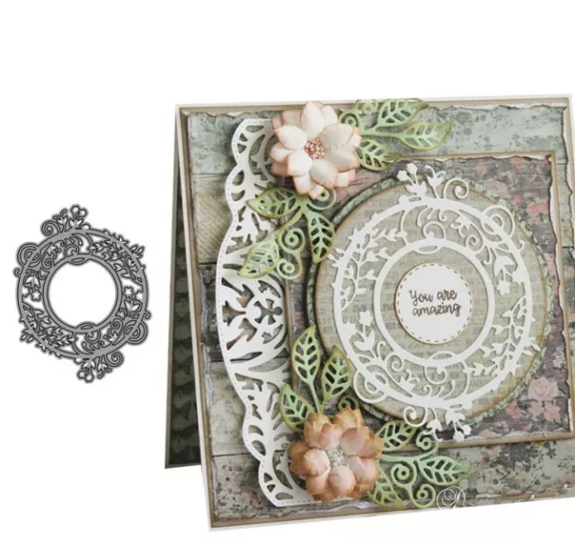 Flower Leaves Vines Wreath Metal Cutting Dies DIY Scrapbook Paper Card Embossing