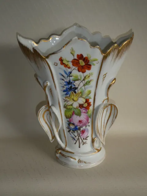 Large  Antique  French  Edwardian  Porcelain Floral Wedding  Vase