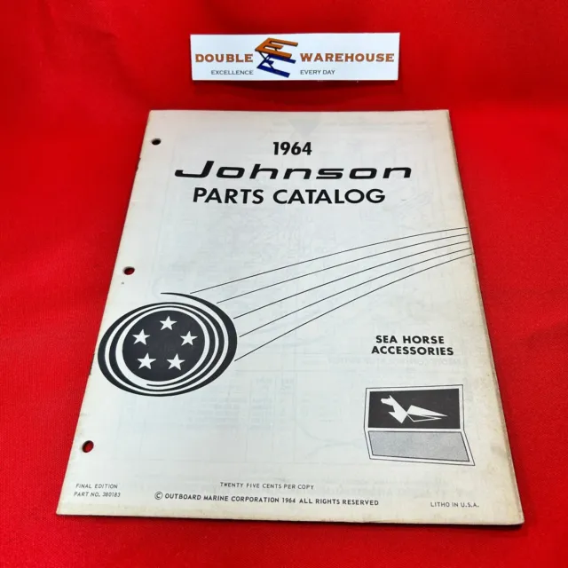 1964 Johnson 90 HP Parts Catalog Sea Horse Accessories 380183 OMC