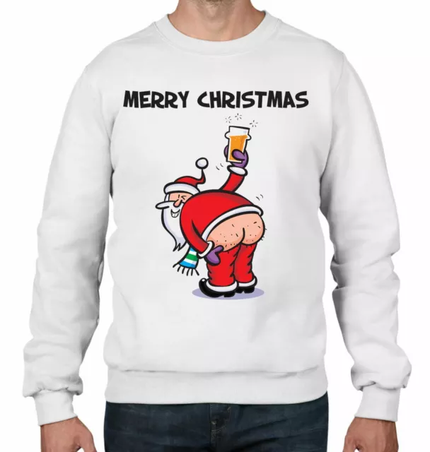 Père Noël Bas Dessus Drôle Noël Homme Sweat-Shirt Père Cadeau Pull
