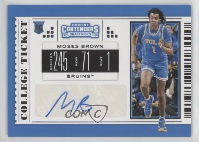 2019-20 Panini Contenders Draft Picks College Ticket Moses Brown #113 Auto