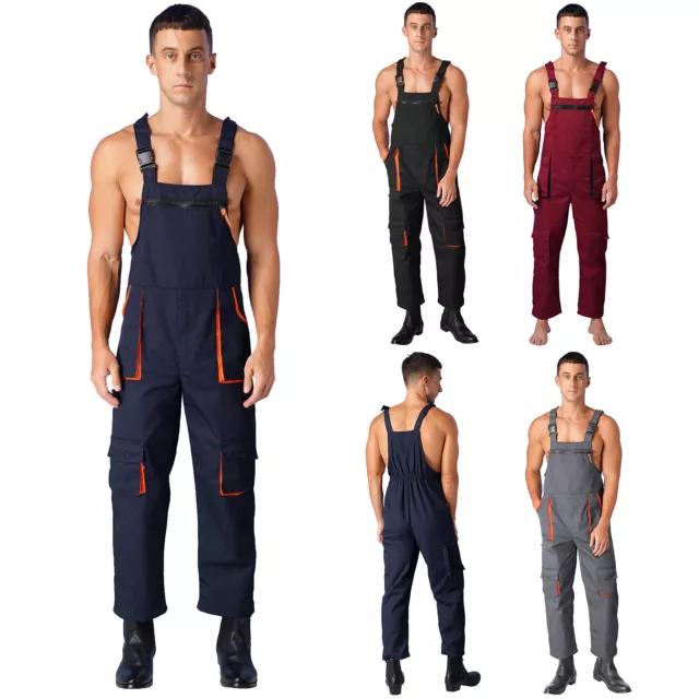 Herren Overalls Mode Strampler Arbeitskleidung Verschleißfest S-4XL Jumpsuit