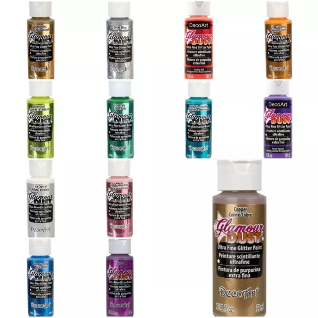 DecoArt Americana Glamour Dust Acrylfarbe 59ml verschiedene Farben