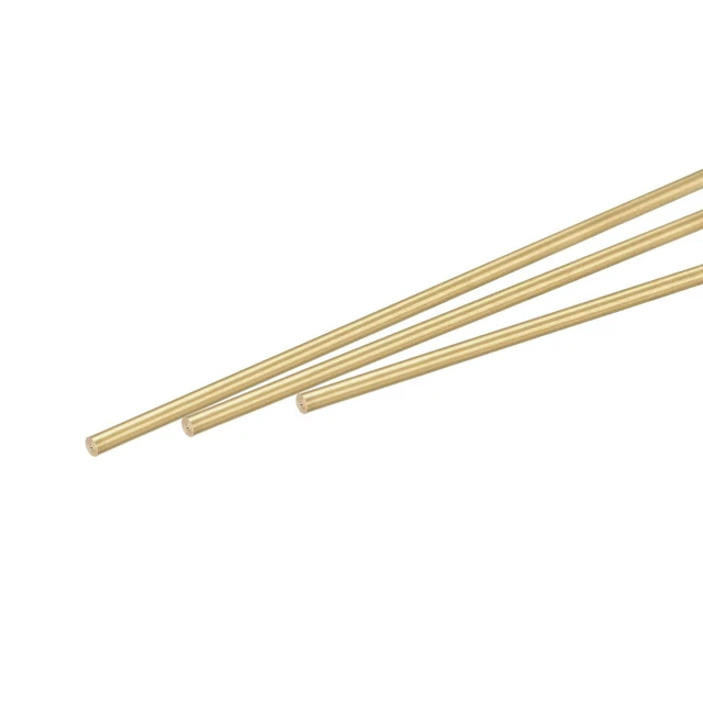 DMiotech 8Paquet 4mm x 150mm, Laiton Solide Rond Tige, Laiton Rod Tour Barre Stock pour RC Modèle DIY Artisanat