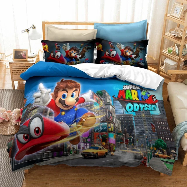 SUPER MARIO ODYSSEY Single/Double/Queen/King Bed Quilt Cover Set EUR 50