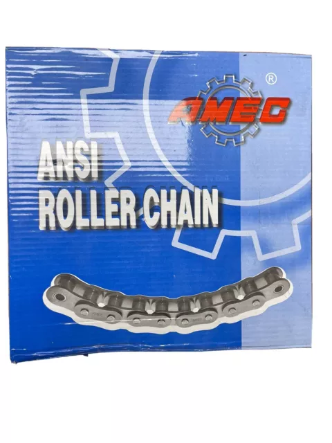 #120 Roller Chain 10 Feet with 1 Connecting Link 120-1R 10FT 80 links AMEC ANSI