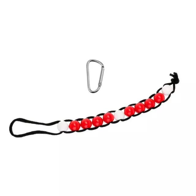 Deluxe Large Golf Stroke Shot Score Counter Beads With Carabiner Clip