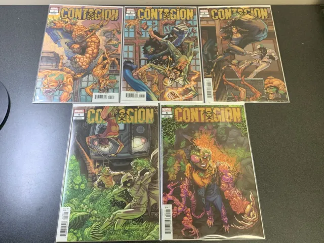 Marvel Comics Contagion #1 2 3 4 5 Full Var Set 2019 CASE FRESH 1st Print NM