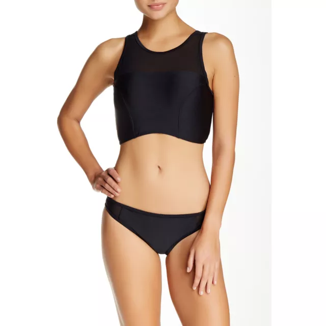 MINKPINK Womens Bottoms Up Sport Mesh Black Bikini Top Swimwear Beach Sz XS-L