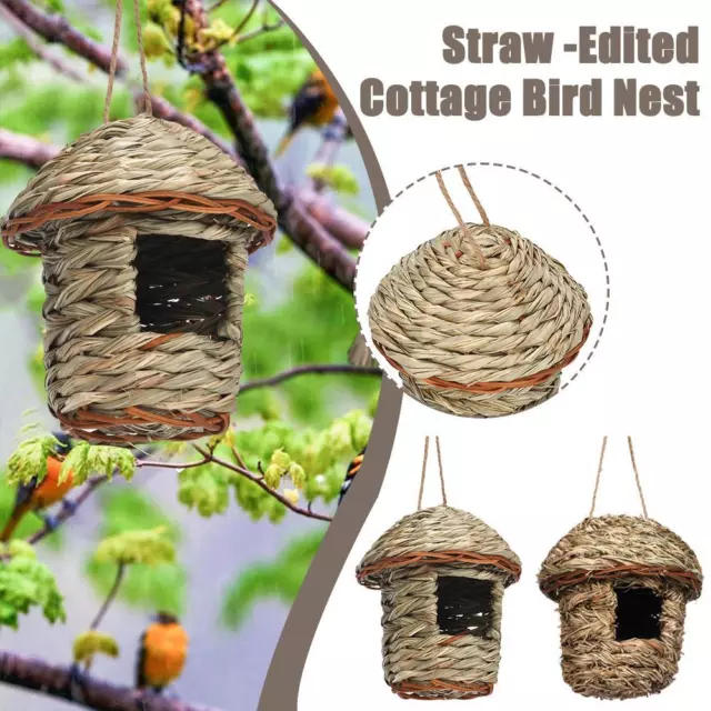 Straw Bird's Nest Cage Outdoor Warm Bird Nest & Bird House Pet Products Decort;