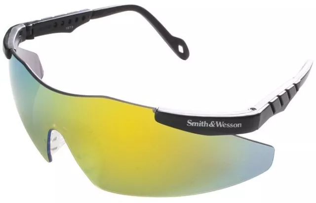Smith & Wesson Magnum Safety Glasses with Gold Mirror Lens ANSI Z87