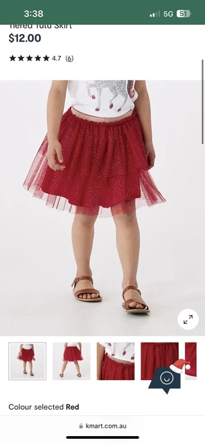 Kmart red tulle skirt top