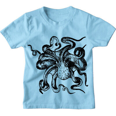 Kraken Kids Boys Girls T-Shirt Childrens tshirt octopus squid