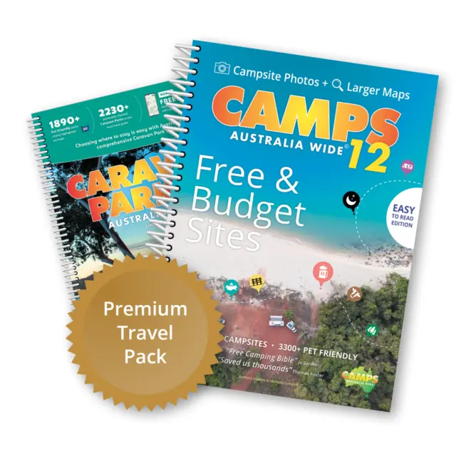 Save on our Premium Travel Pack incl CAMPS 12(B4) spiral bound & Caravan Parks 6