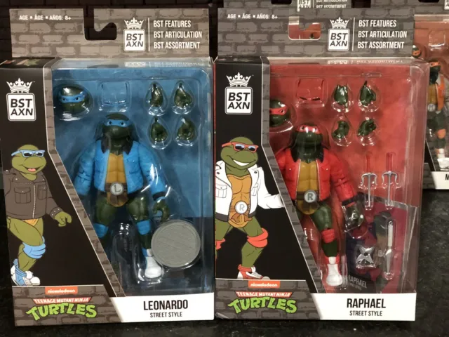 TMNT Leo & Raph Street Style The Loyal Subjects BST AXN Variant 1 In 4 lot of 2