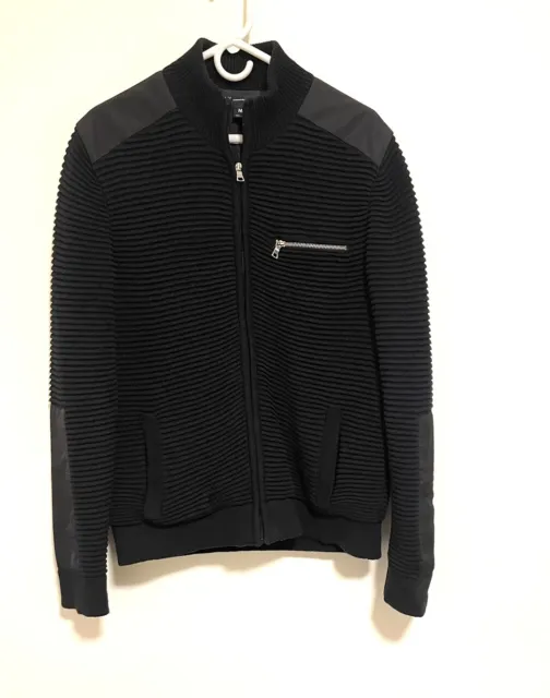 Men’s INC International Concepts Black Mod Style Zip-Up Jacket - M