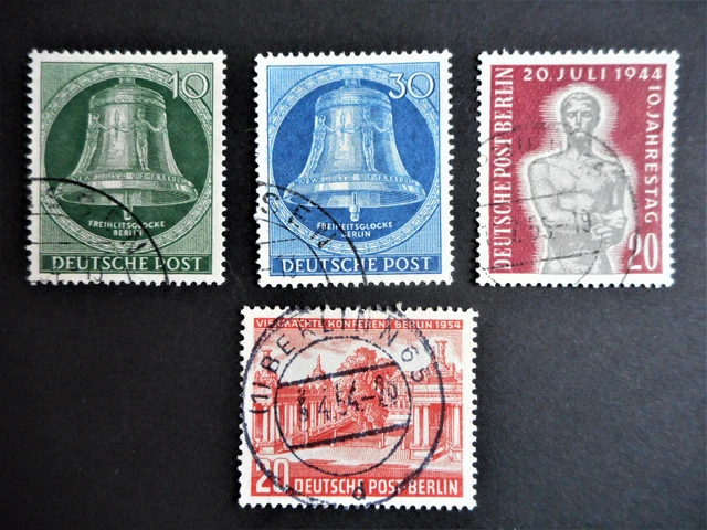 Berlin 1953, 1954, Glocke, mitte, 102, 104, 116, 119,    gestempelt,