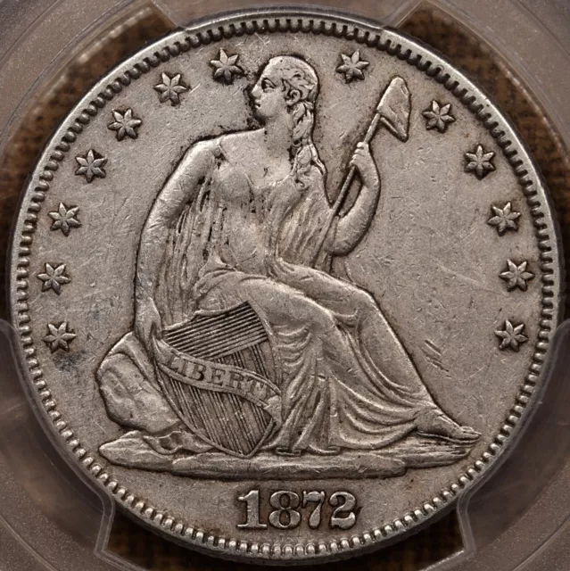 1872 Liberty Seated half dollar, PCGS XF45, uncommon common! DavidKahnRareCoins