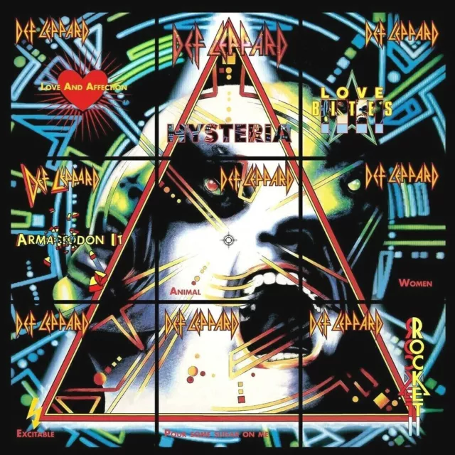 " Def Leppard Hysteria The Singles " POSTER album cover