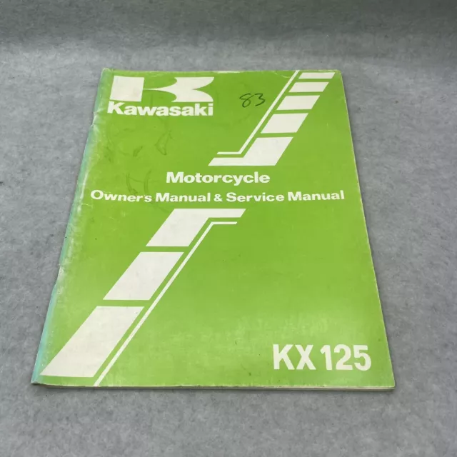 1983 Kawasaki Kx125 Motorcycle Owner's Manual & Service Manual 99920-1248-01