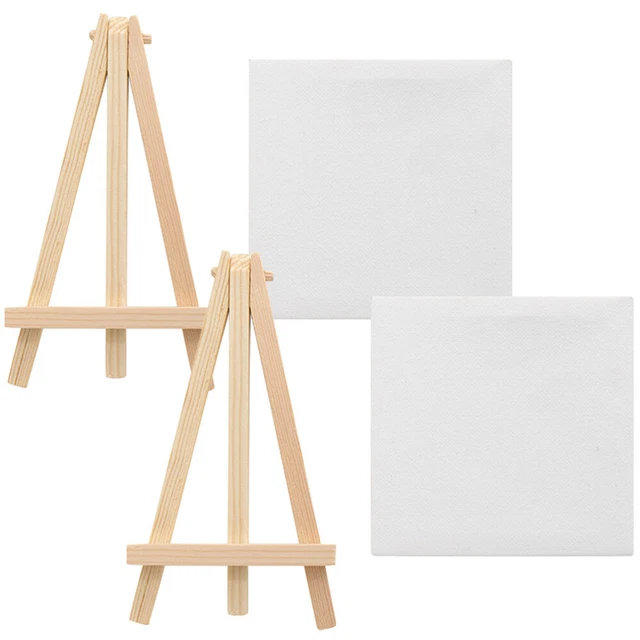 2 Sets Leinwände Miniatur-Leinwand Mini-Ölgemäldetafel Mini-Zubehör Schmücken