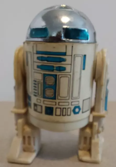 Vintage 1977 Star Wars R2-D2 Droid Plastic Action Figure 2"