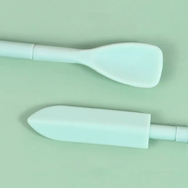 Silicone Mini Spatula Jar Scraper Scoop Tip Long Double Headed Cosmetic Spoon G1