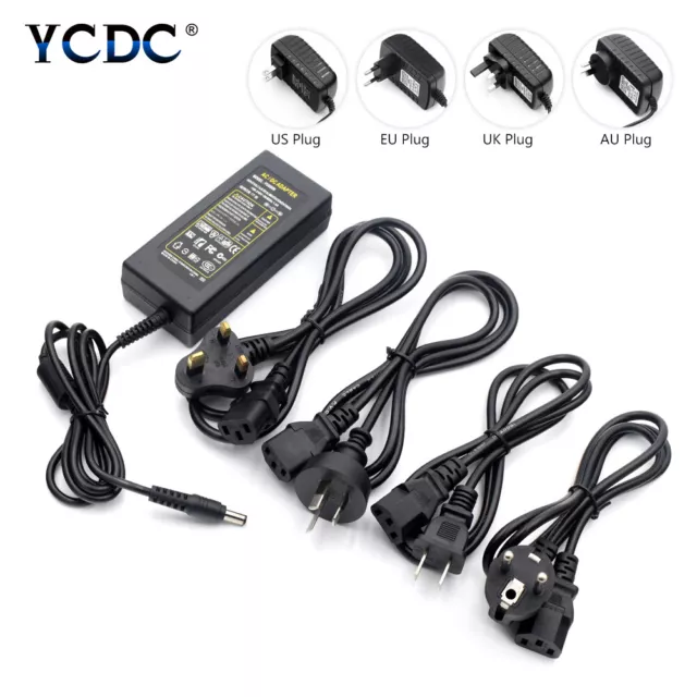 DC 5V 1A-8A Charger Universal AC100-240V Power Supply Adapter Converter Pack 1x