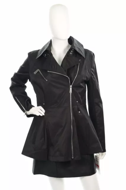 BCBGeneration Black Womens Casual Windbreaker Jacket Size Medium