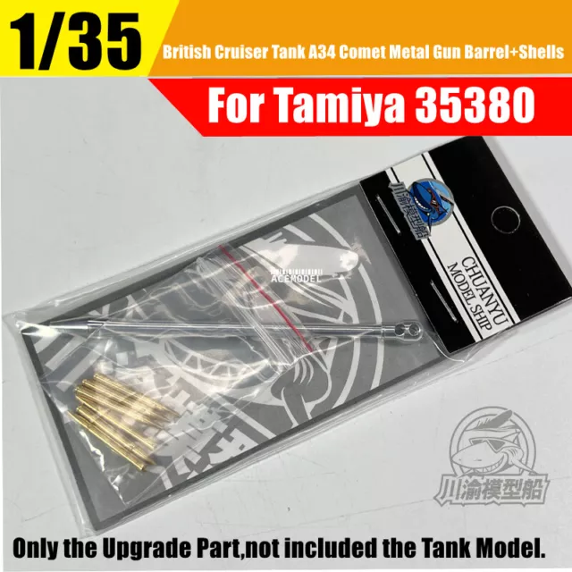 1/35 British Cruiser Tank A34 Comet Metal Gun Barrel+Shells Kit for Tamiya 35380