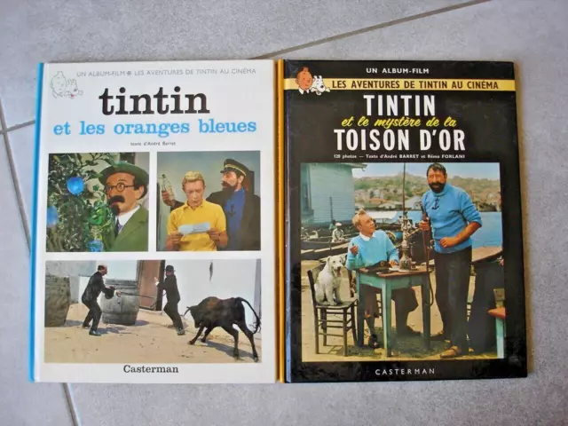 Lot 2 BD tintin cinéma La toison d'or et les oranges bleues 1962 et 1965