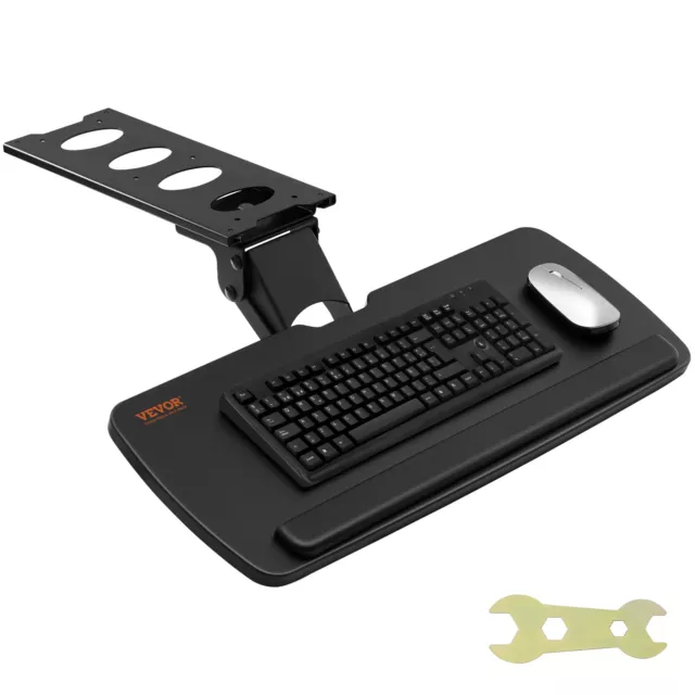 VEVOR Keyboard Tray Under Desk Ergonomic Pull out Keyboard/Mouse Tray 25x9.8 in