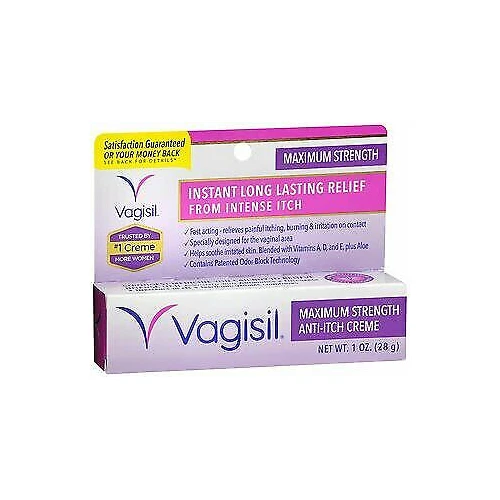 Vagisil Maximum Strength crema antipicazón alivio instantáneo de larga duración paquete de 12 oz
