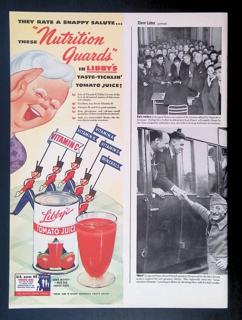 Vintage Print Ad 1942 Grandma Libbys Taste-Ticklin Tomato Juice Toy Soldiers