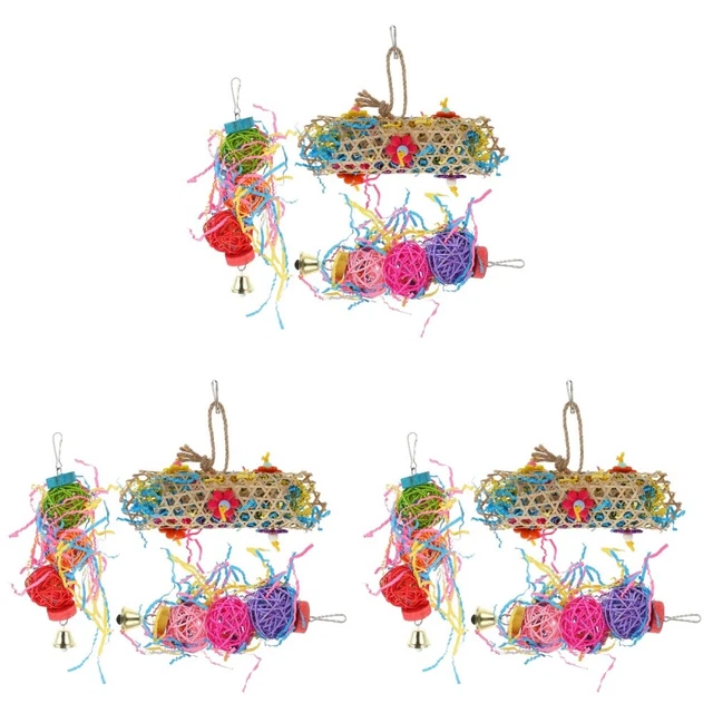 3 Sets Vogel Schredder Biss Spielzeug Papagei Biss