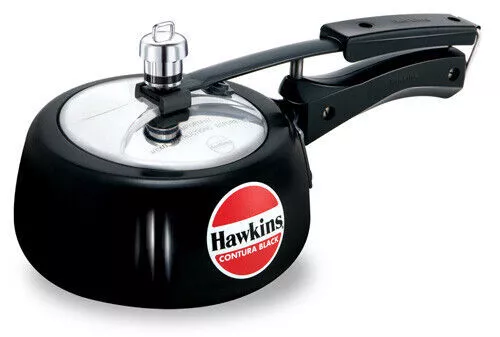 Hawkins Contura Black 1,5 Liter Harteloxierter Schnellkochtopf 1-2 Personen PC5