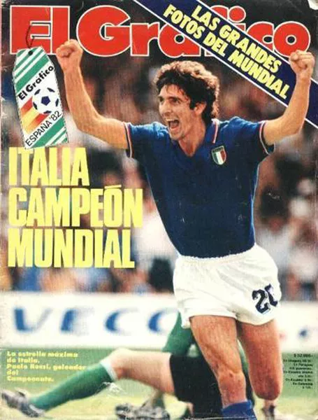 FIFA WORLD CUP 1982 - FINAL MATCH Magazine Paolo Rossi $72.49 - PicClick