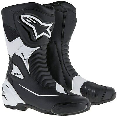 Alpinestars Alpinestars Smx S Sport Taille 44 Bottes de Moto Course Avec Meuleuse Noir-Blanc 