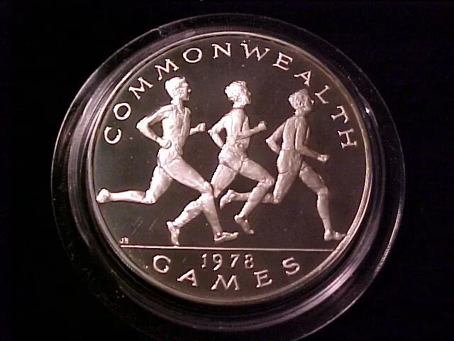 Samoa $1 Tala Silver Proof Crown 1978 Commonwealth Games