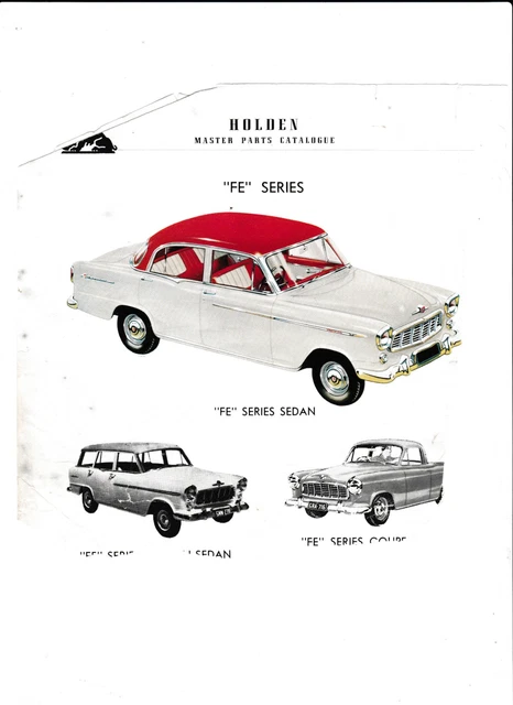 HOLDEN MASTER PARTS Catalogue FX - FC Very Rare, Fair Condition $79.00 -  PicClick AU