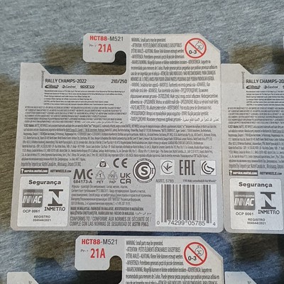 4X LANCIA DELTA INTEGRALE HOT WHEELS 2022 M CASE 3/5 Rally Champs #210/