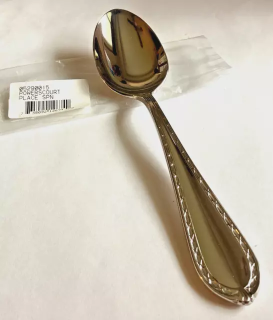 POWERSCOURT Waterford Place Soup Spoon Unused Stainless Korea Flatware Glossy