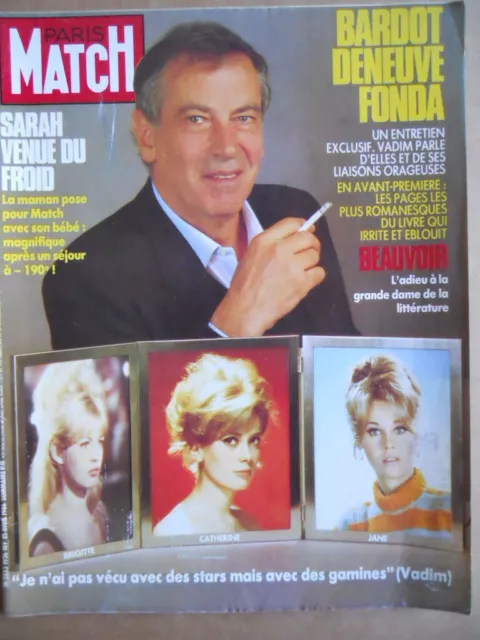 PARIS MATCH n�1926 1986 Brigitte Bardot Catherine Deneuve Jane Fonda  [C71]