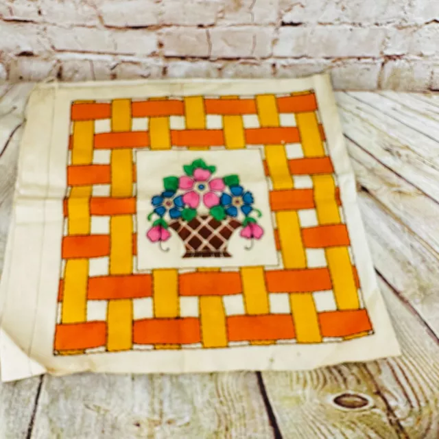 De colección bordado estampado pieza terminada almohada retro MCM