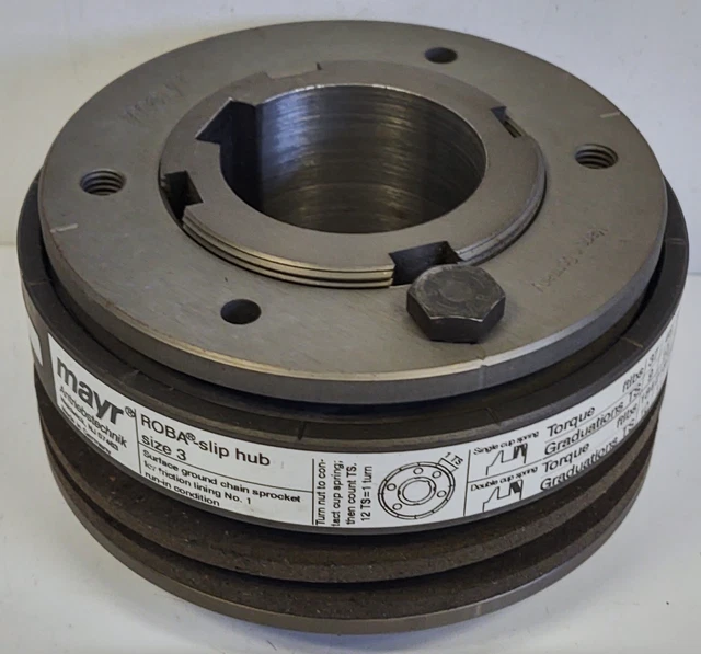 Mayr 3/100.110 US107140 ROBA Slip Hub Torque Limiter without Sprocket