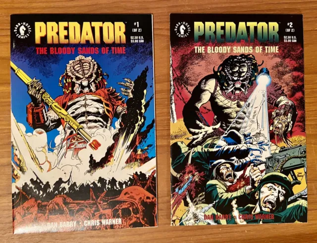Dark Horse Comics Predator The Bloody Sands of Time 1 2 Complete Series Set 1992