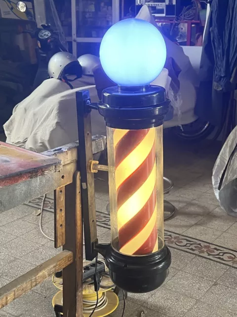Barber pole vintage luminous barber shop sign