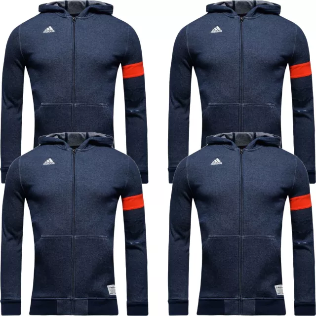 Felpa con cappuccio Adidas per ragazzi prestazioni bambini felpe con cappuccio e cerniera intera in pile cotone taglia S L