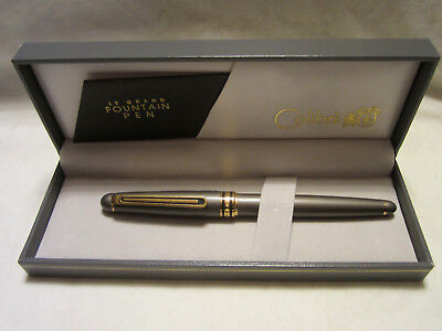 Colibri Colibri Le Grand Penna Stilografica Raso Grigio Con Dorato Accenti IN Regalo Box 
